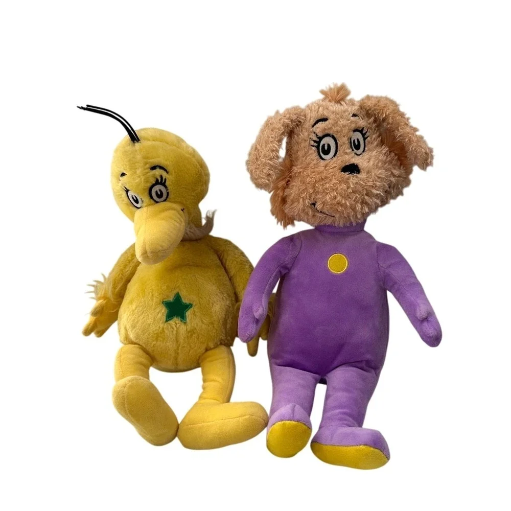 Dr. Seuss Kohls Cares Plush Doll Yellow Purple Marvin Mooney Sneetch Star Lot